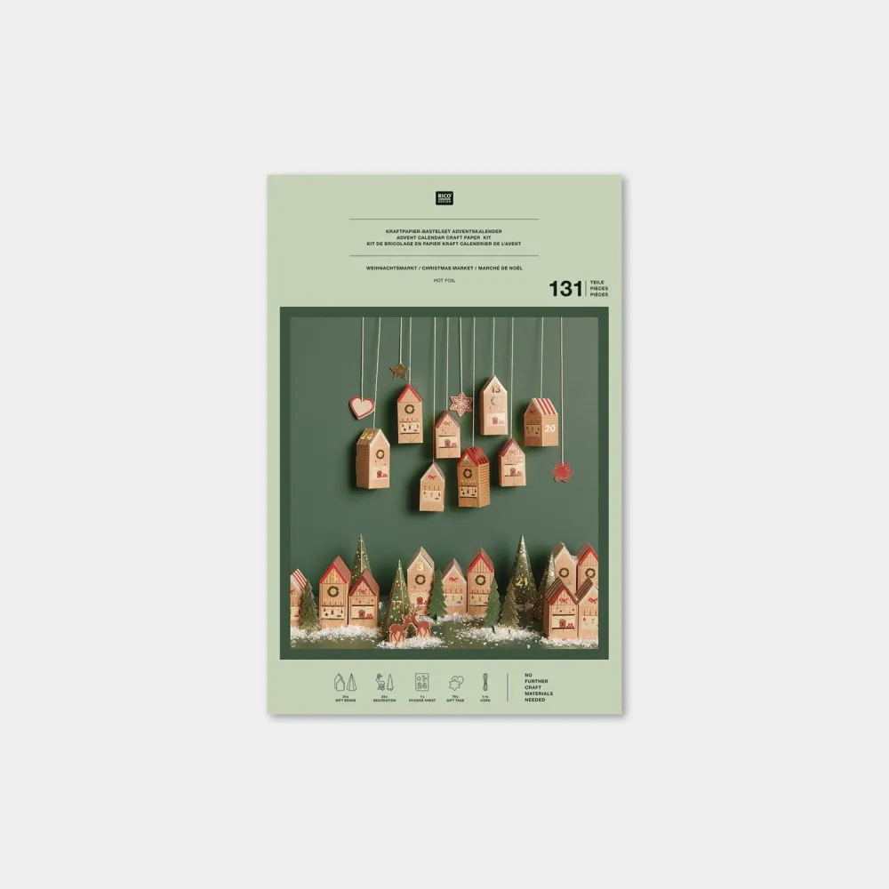 Adventskalender-Bastelset „Weihnachtsmarkt"