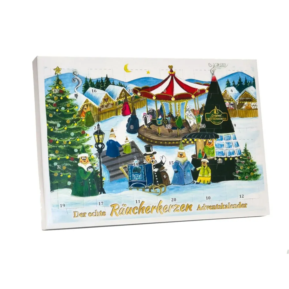 Räucherkerzen Adventskalender "Querformat" mit 24 Räucherkerzen