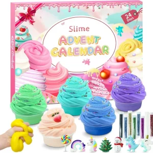 Schleim Adventskalender 2024 für Kinder DIY Crystal Slime 24