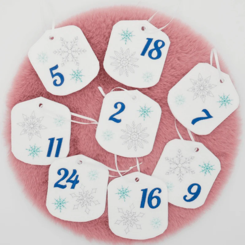Stickdatei Set Adventskalender ITH Anhänger