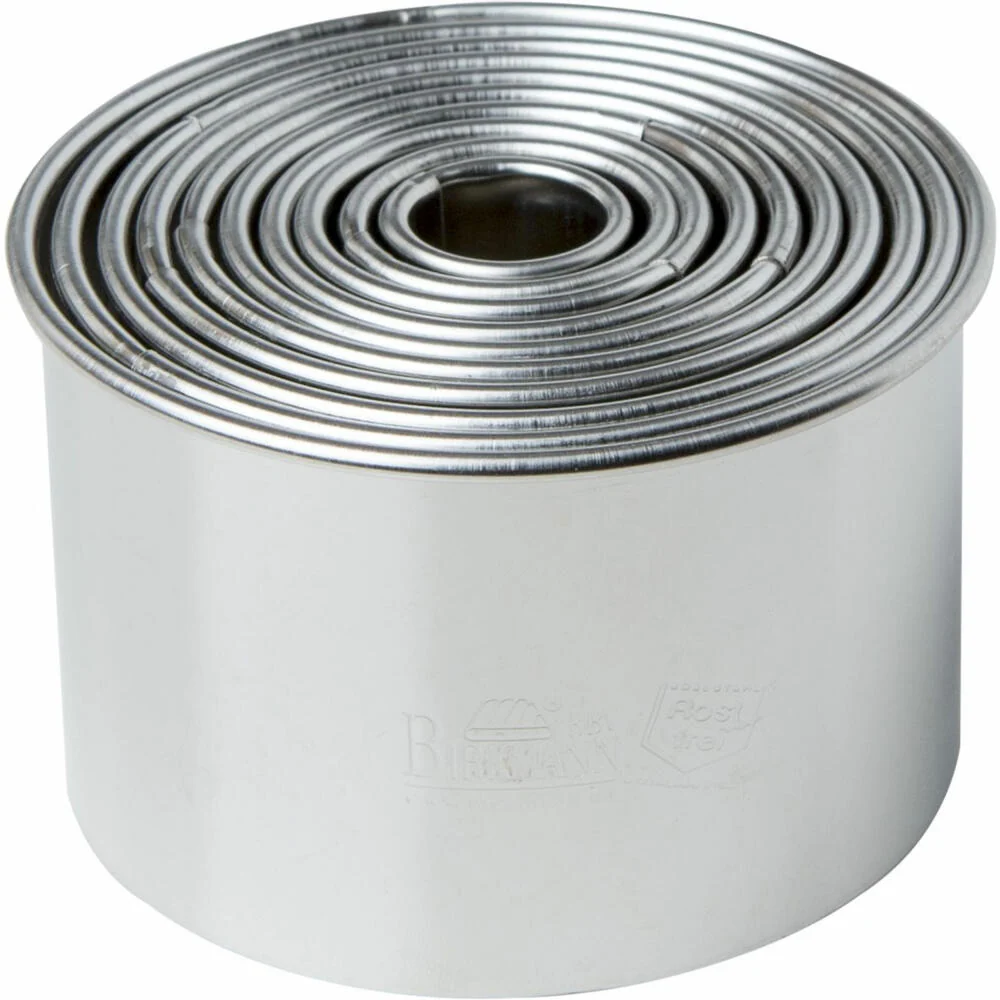 Birkmann Easy Baking Ausstechformen-Set Kreis, 10 tlg., Backring, Backform, Speisering, Kuchenring, Servierring, Edelstahl...