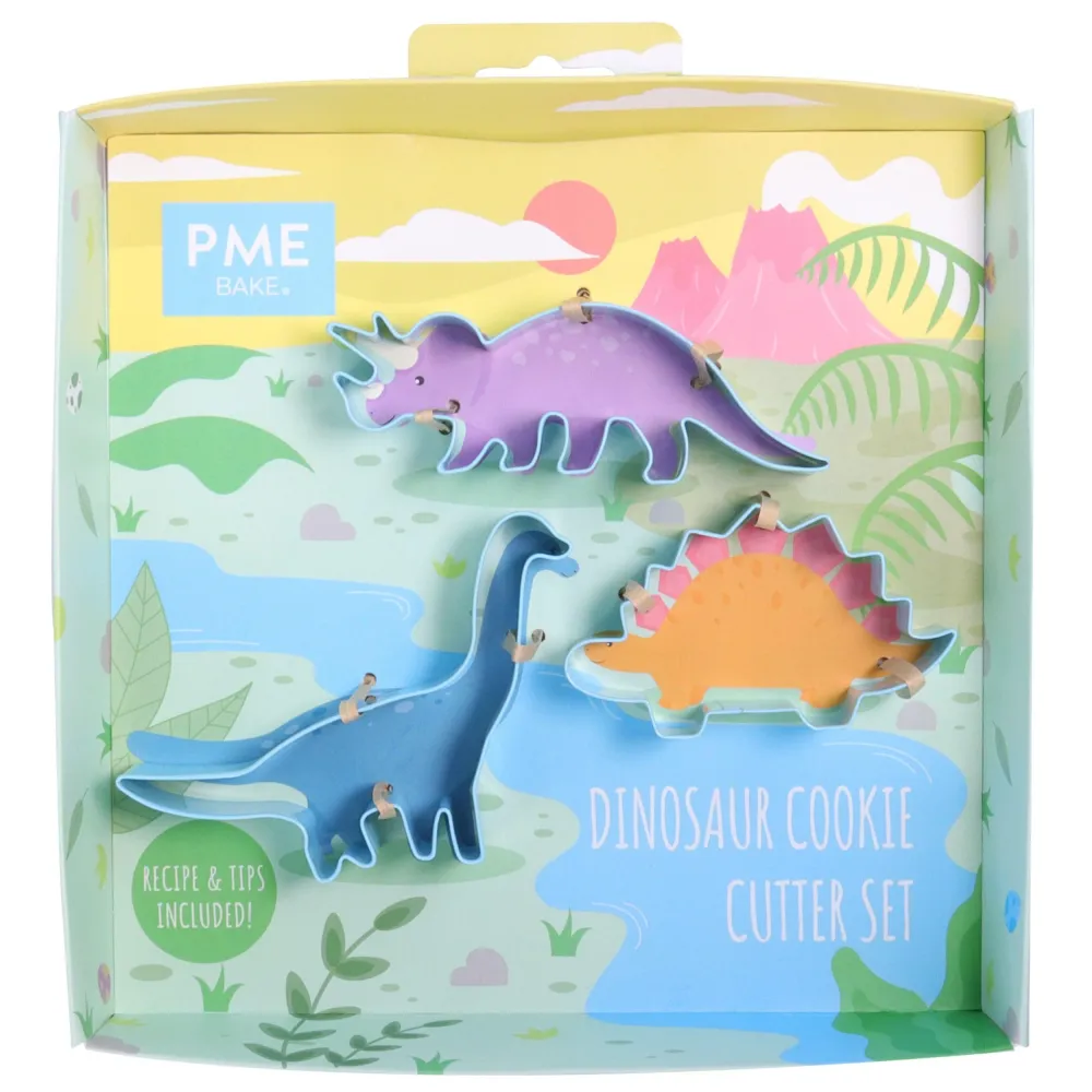 Set/ 3 Dinosaurier-Ausstechformen