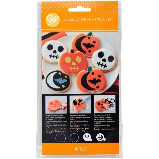 Set/2 Ausstechformen mit Halloween-Schablonen