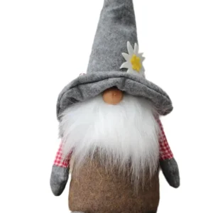 Wichtel - Bursche - bayerisch - Edelweiss - grau-hellbraun - H 38 cm