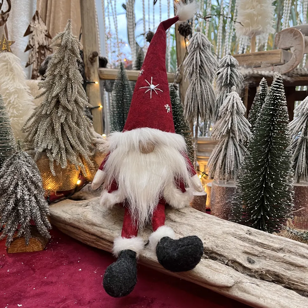 Wichtel - Santa - Schlenkerbeine - rot - 47 cm