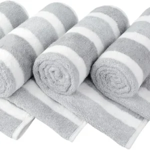 4er Pack Mikrofaser Handtücher 40x76cm Hellgrau