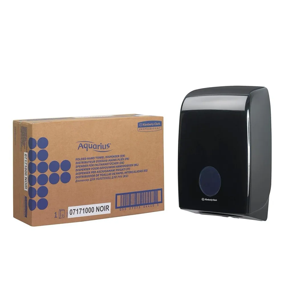 Aquarius™ Spender für gefaltete Handtücher - Interfold / Schwarz - 1 Dispenser | Karton (1 Spender)