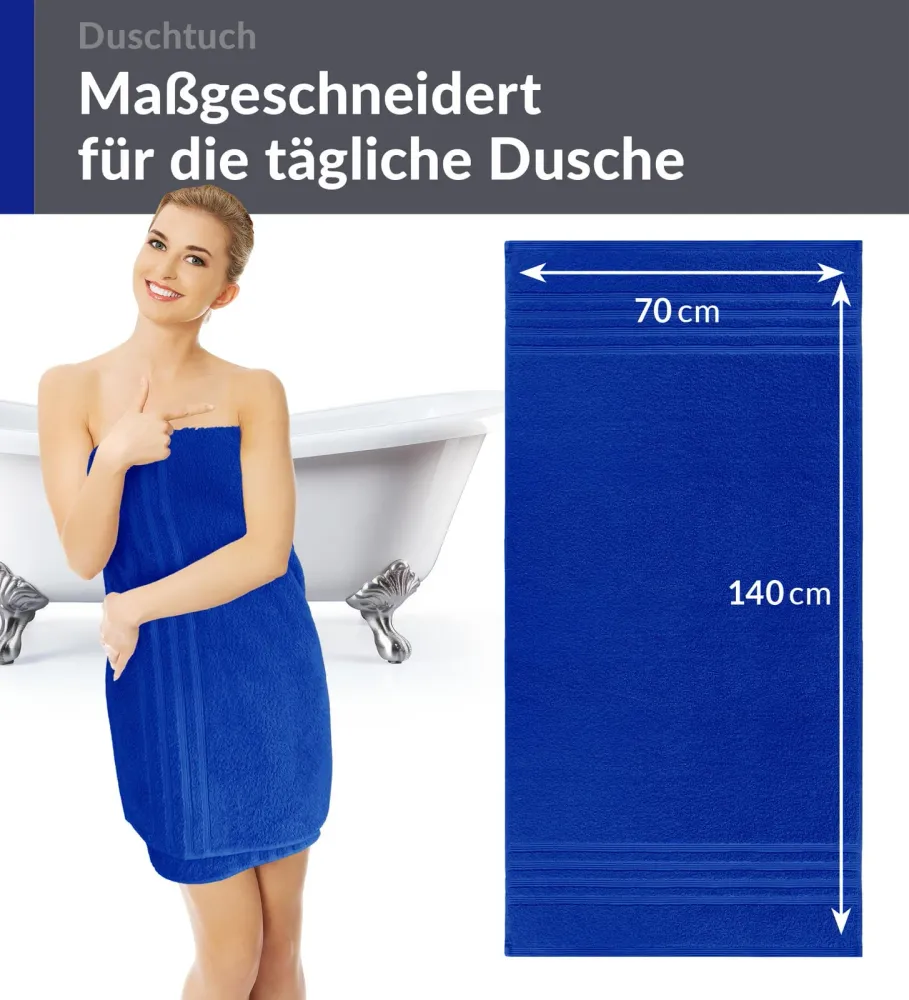 Duschhandtuch 70x140 cm Blau - Azur