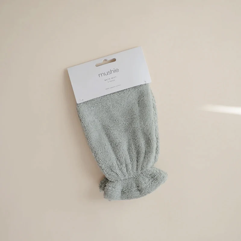 Mushie 2er Set Waschlappen Moss