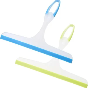 2er Set Duschabzieher Gummi 24 cm Grün Blau für Badezimmer