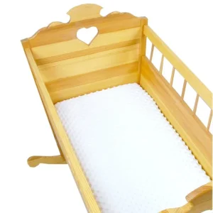 BABYLUX Spannbettlaken 40 x 90 x 10 Bettlaken Spannbetttuch Laken Minky Weiß