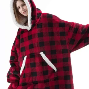 Karierter Winter-Decken-Pullover