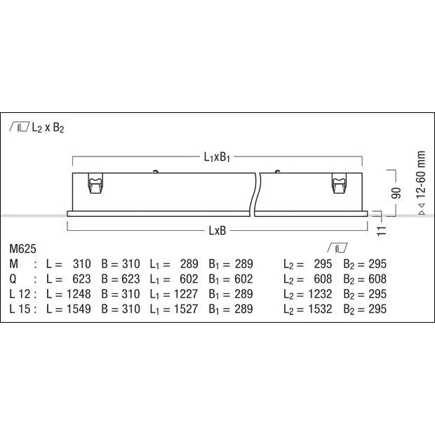 Zumtobel Group - Decken-/Wandleuchte LED-Einbauleuchte LF3 E 4600 #42952561 940, weiß