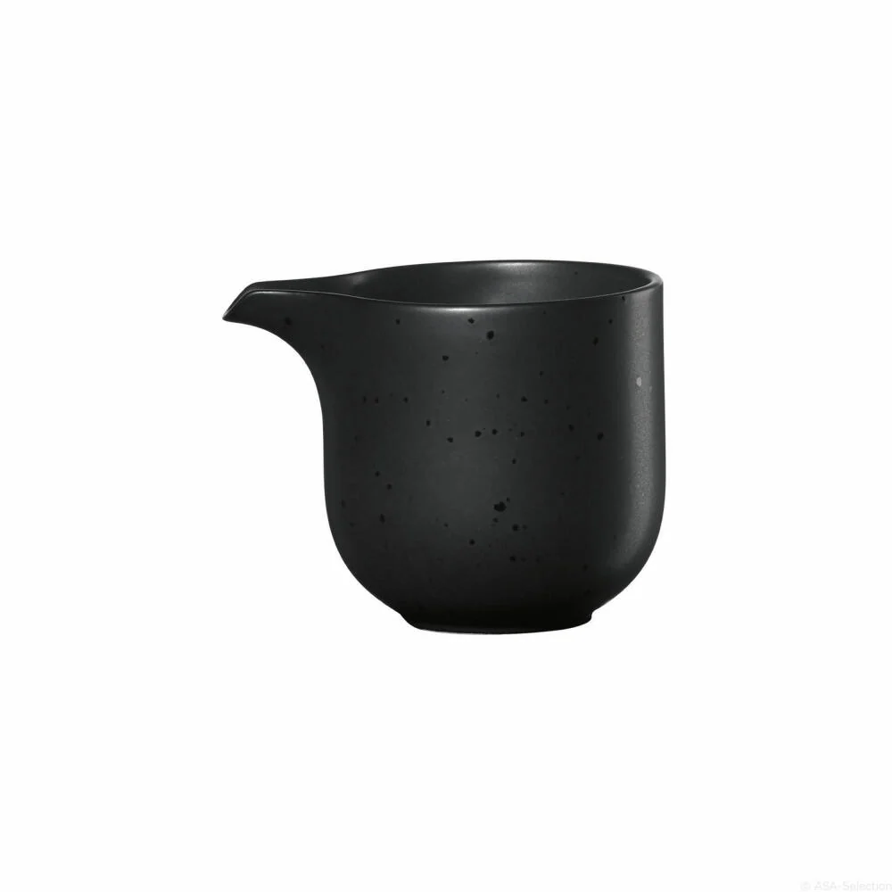 ASA Selection coppa kuro Gießer, Milchkännchen, Soßenkännchen, Soßen Kanne, Porzellan, Schwarz Matt, 200 ml, 19401190