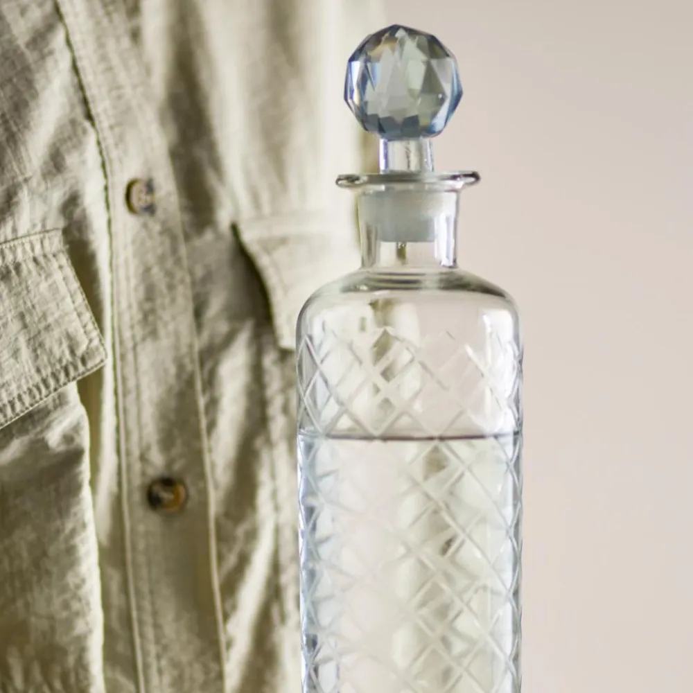 Karaffe aus klarem Glas mit Muster - Bloomingville