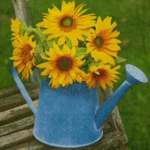 Sonnenblumen einer Kanne