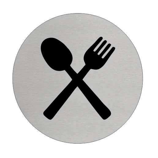 Türschild Ø75mm Besteck