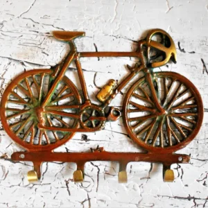 Garderobenhaken, Wandhaken, Kleiderhaken, Messing, Fahrrad
