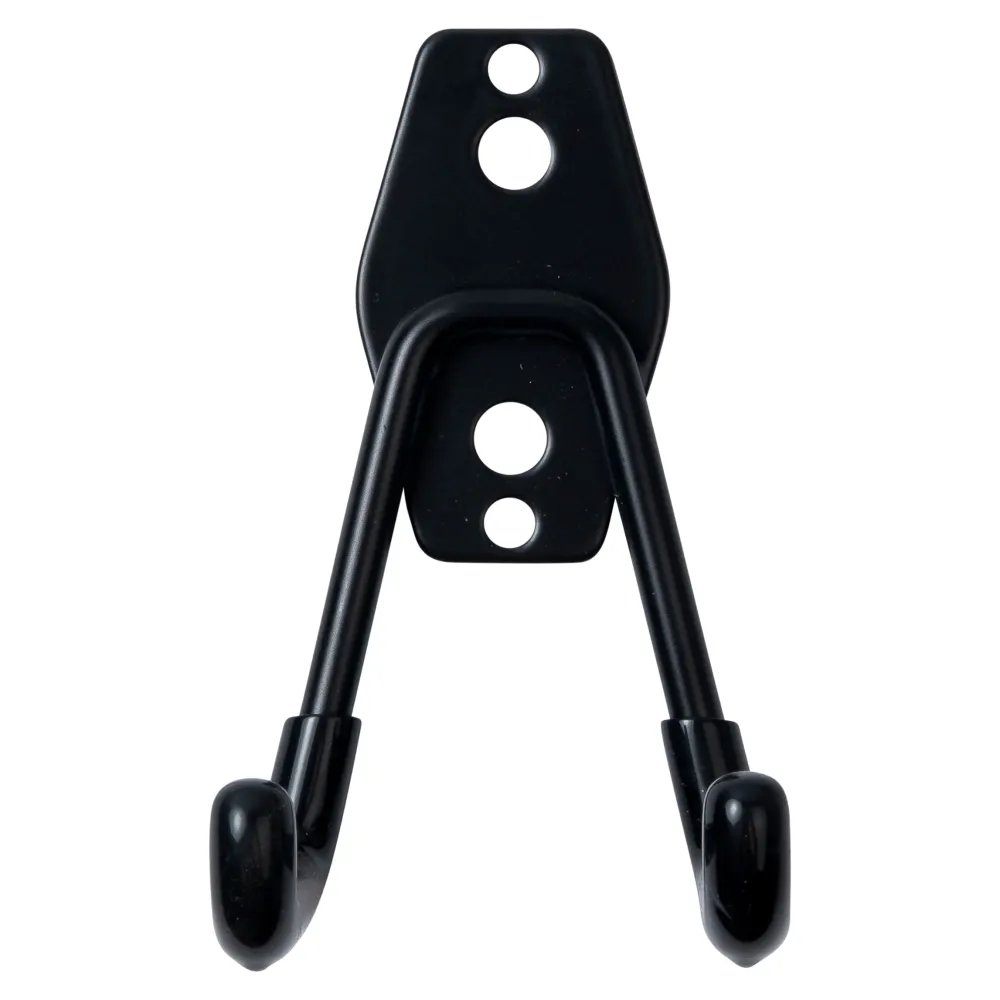 Wandhaken doppelt universal 70 x 60 mm schwarz
