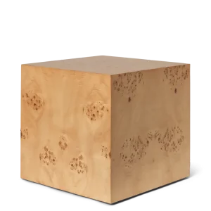 Burl Cube Side Table - Natural