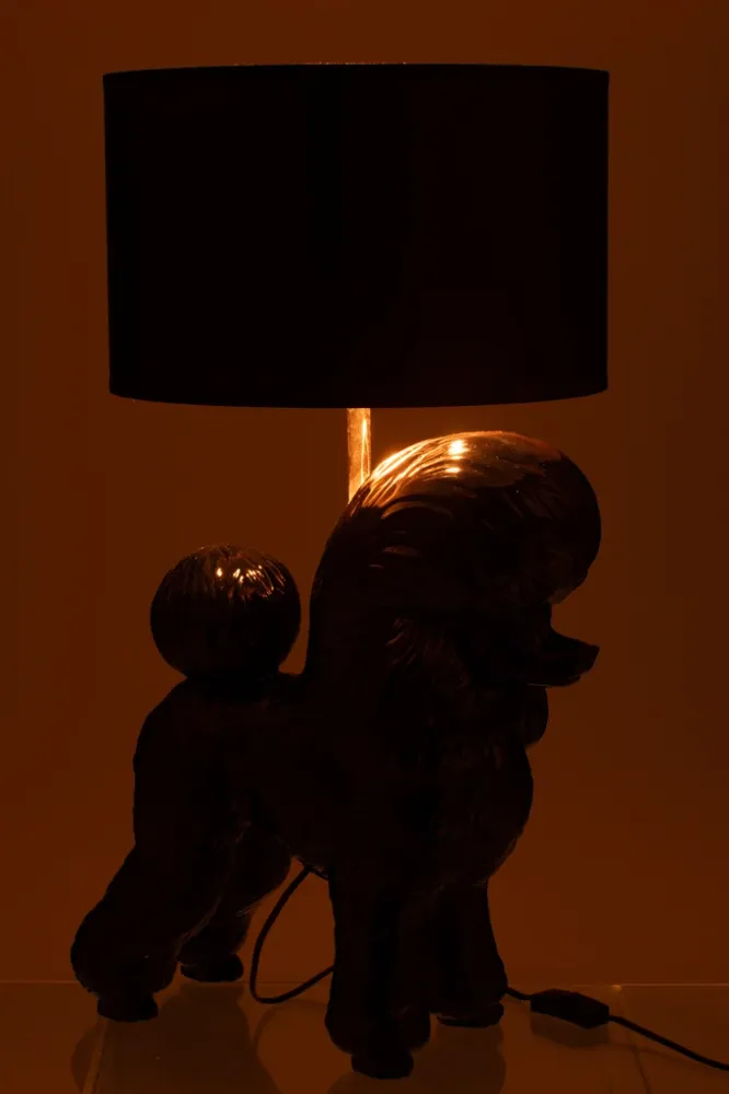 Lamp Poedel Hars Zwart