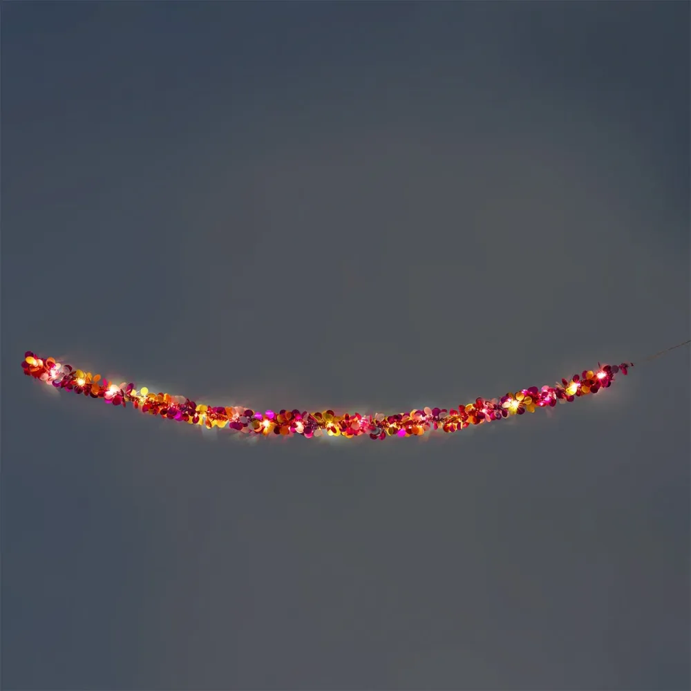 Lichterkette mit bunten Pailletten
