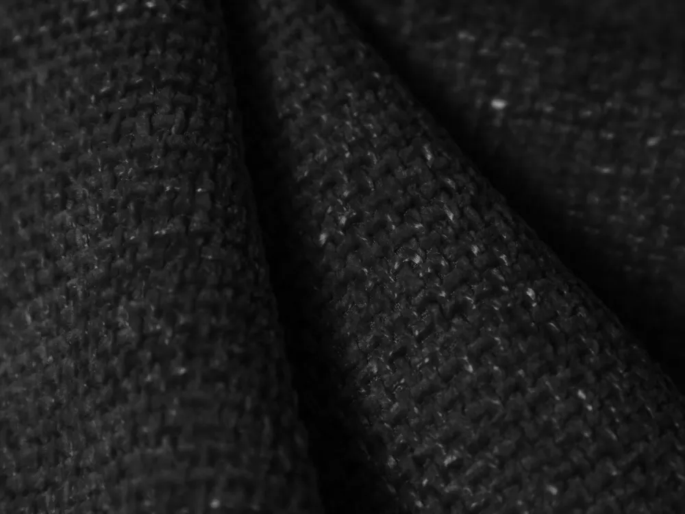 Linksseitiger Szezlong MILEY schwarzer samtiger Chenille