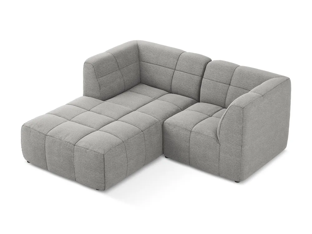 Modularer, linksseitiger 2-Sitzer ALOHA hellgrauem Boucle