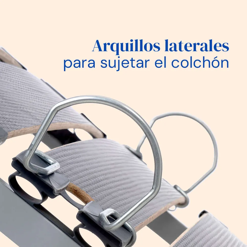 Pack verstellbares Bett mit viskoelastischer orthopädischer Matratze (90x190 cm, Seitengitter)