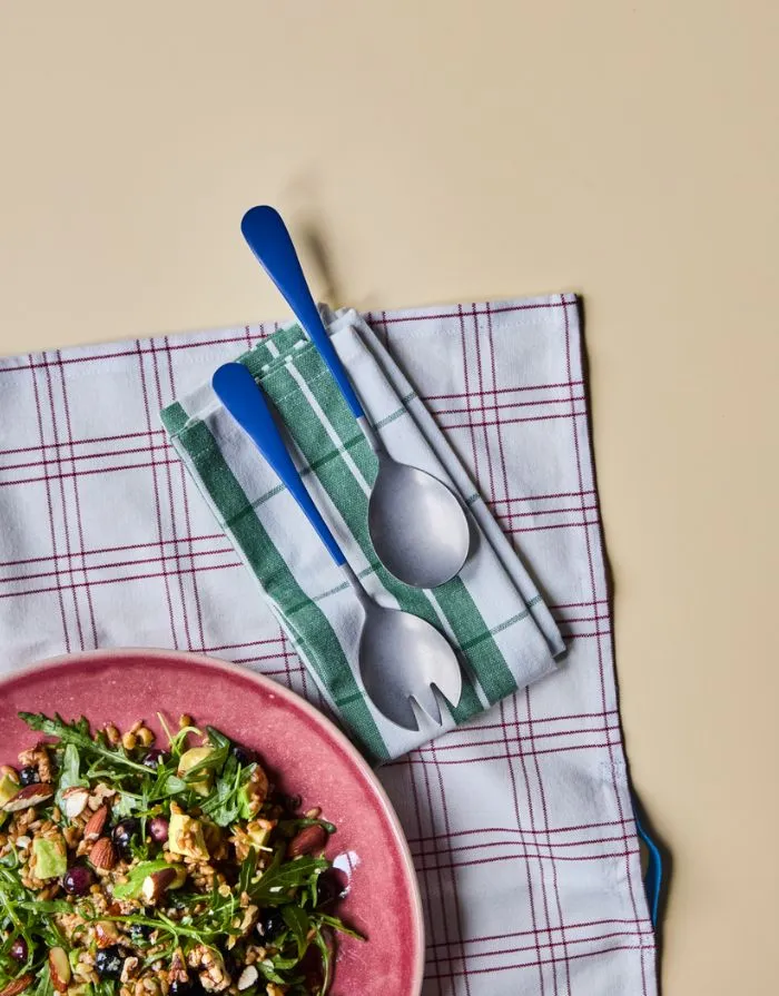 Salatbesteck Serv I Blau