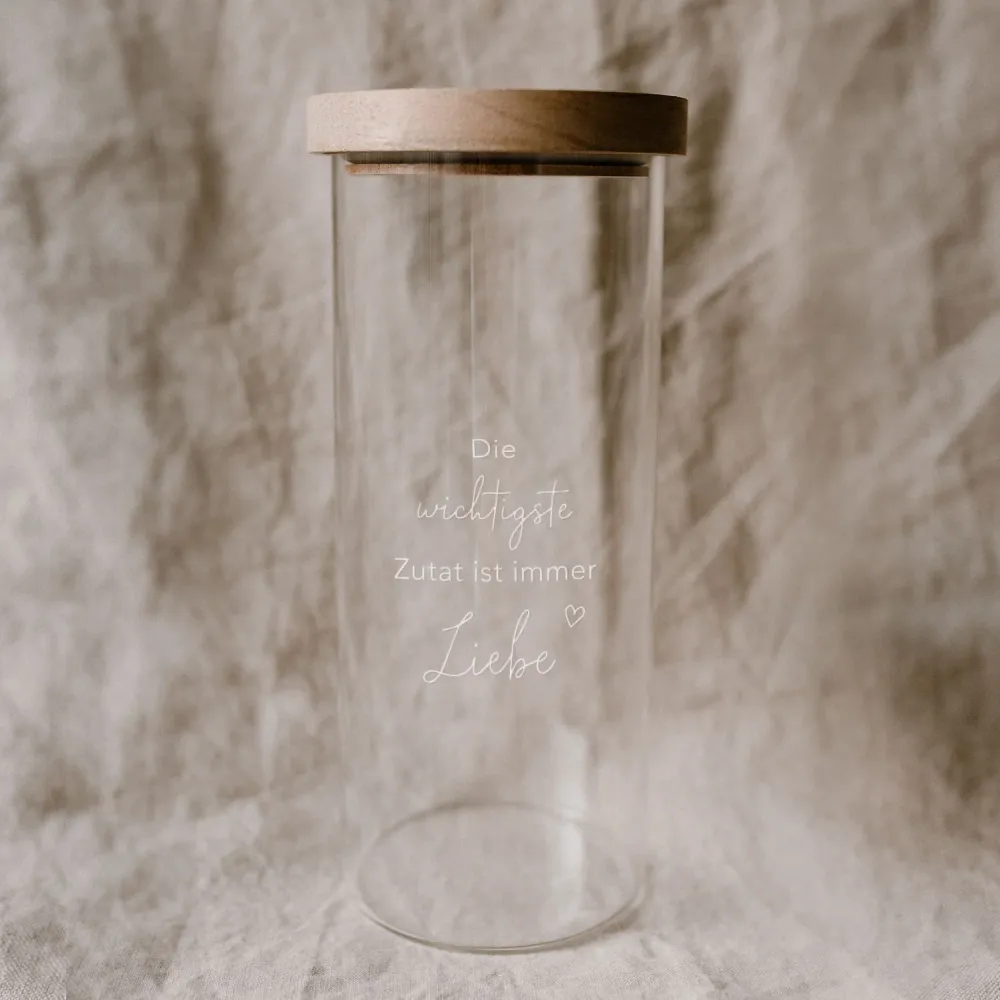 Vorratsglas Liebe 25cm Eulenschnitt