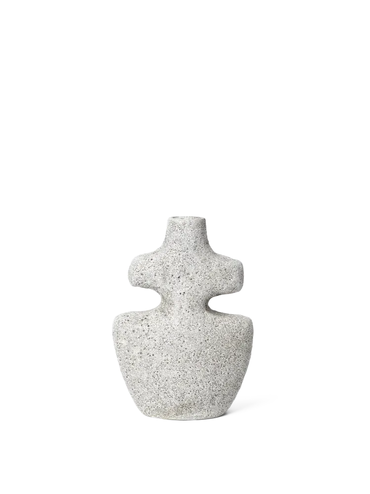 Yara Candle Holder - Medium - Grey Pumice