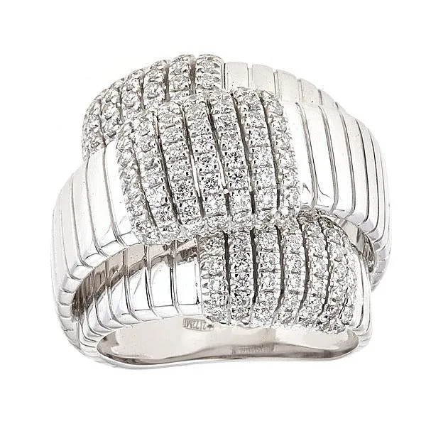 Zydo Triple Band Cocktailring Gold mit Diamanten Weißgold 50676
