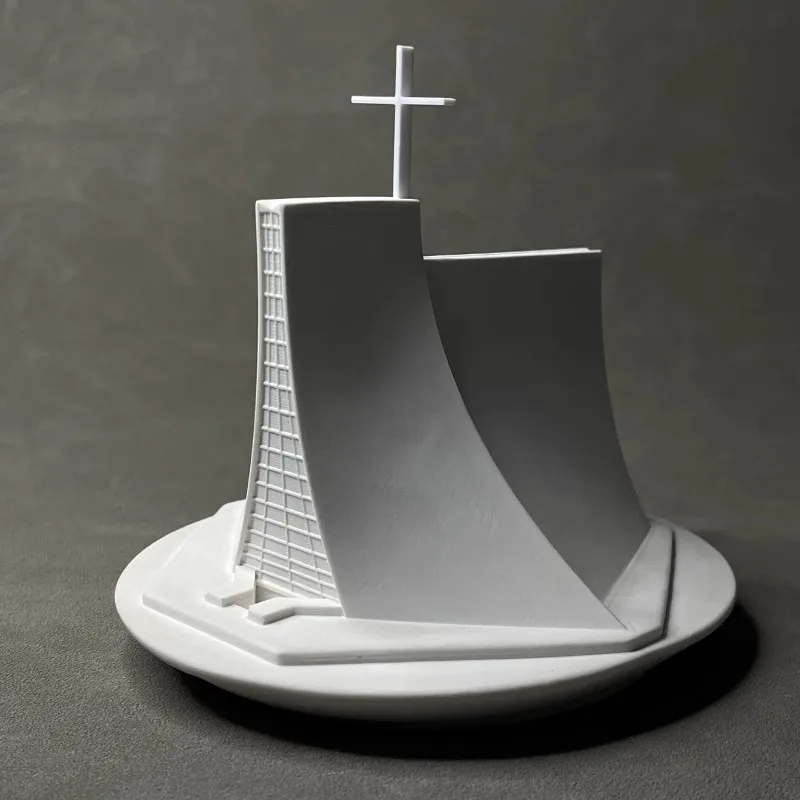 Kirche Architektur Gips Modell Desktop Bücherregal Dekor Mini Landschaft Display Home Office Dekoration Kreative Moderne D...