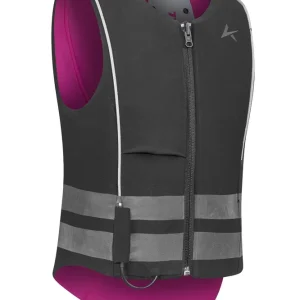 High Visibility Junior Ballistic Weste mit Rückenprotektor, wendbar Black/ Pink 128