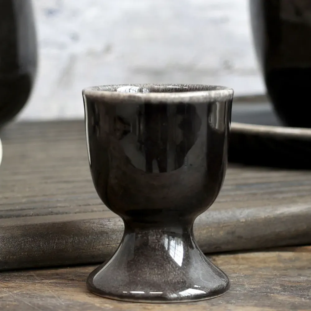 Chic Antique - Calais Eierbecher, 6 Stück, H6,5/Ø5 cm, Schwarz