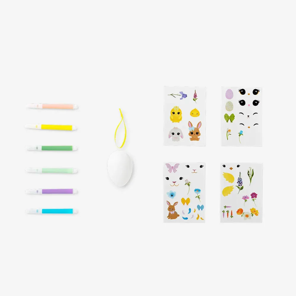 DIY-Deko-Eier mit Markern und Stickern