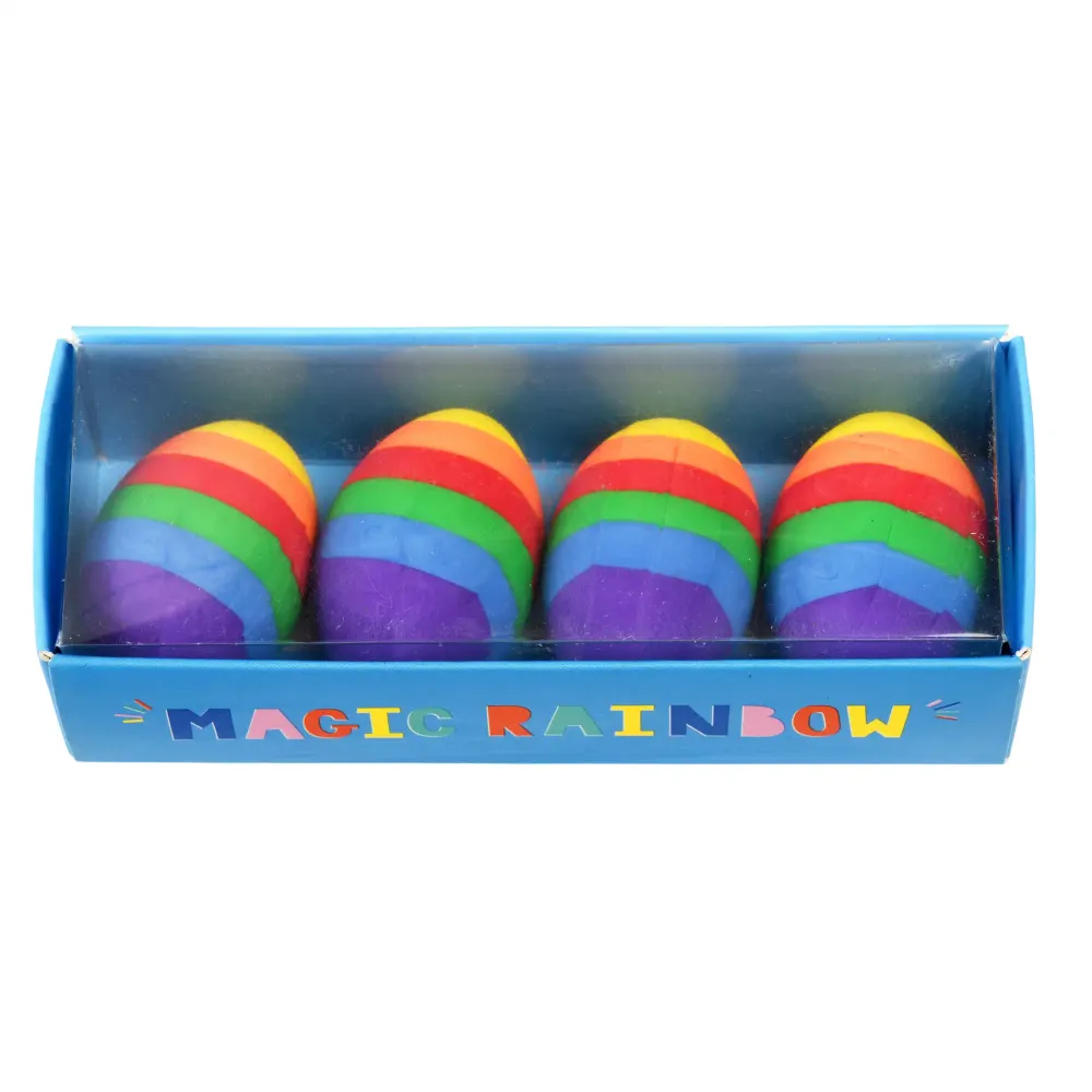 Radiergummis Regenbogen-Eier (4-er Set)