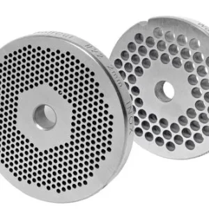 WOLFCUT - Fleischwolfscheibensatz 2 mm + 6 mm Bohrung kompatibel mit allen gängigen Fleischwolf Marken Größe 22