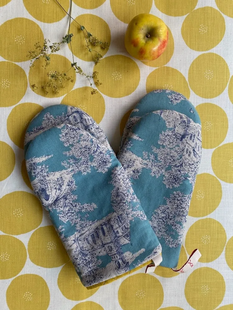 Ofenhandschuh Paar – Wallpaper Blue