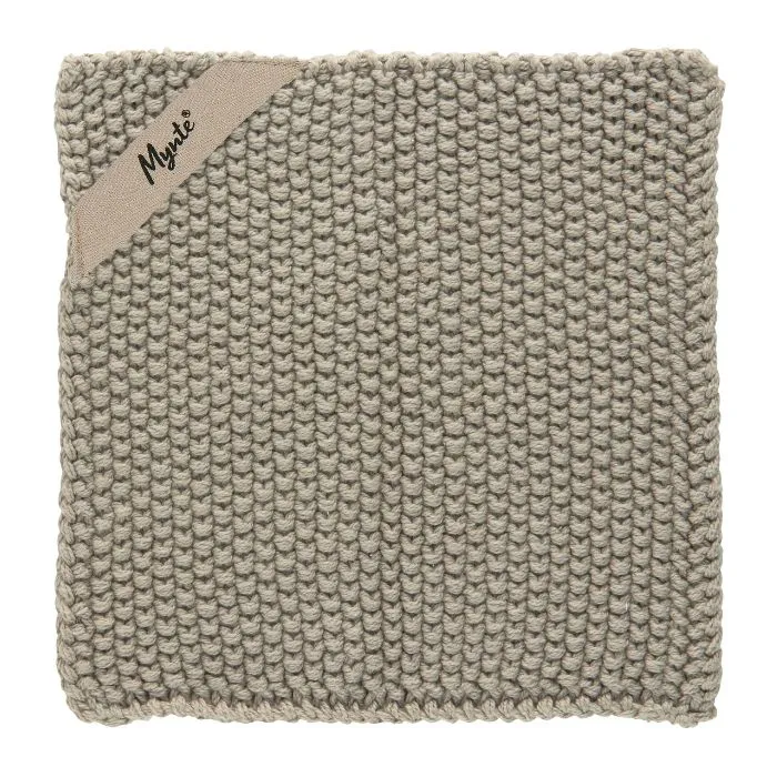 Topflappen Mynte gestrickt Sand