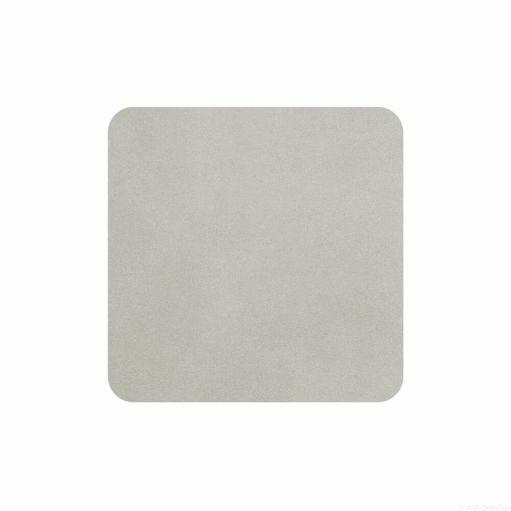 ASA Selection Soft Leather Untersetzer Limestone, 4er Set, Glasuntersetzer, Flaschenuntersetzer, PU, Grau Matt, 78575076