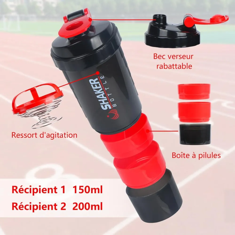 Protein Shaker 500ml, Eiweiß Shaker mit