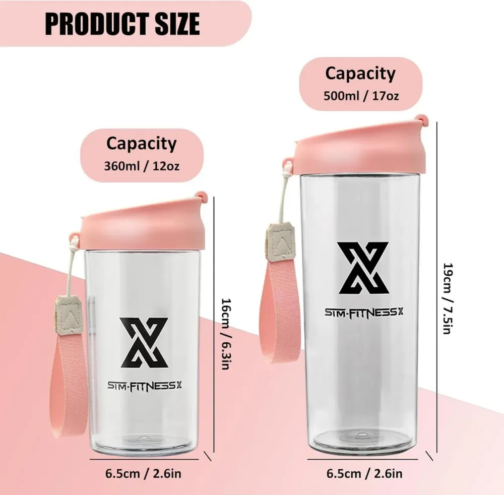 Protein Shaker Flasche | Früchtebehälter | Kaffee Tea Tasse