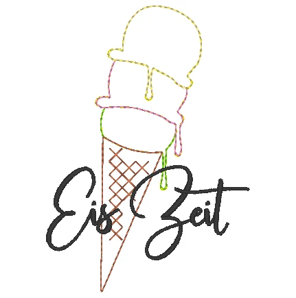 Stickdatei - Doodle-Applikation "Eiszeit"