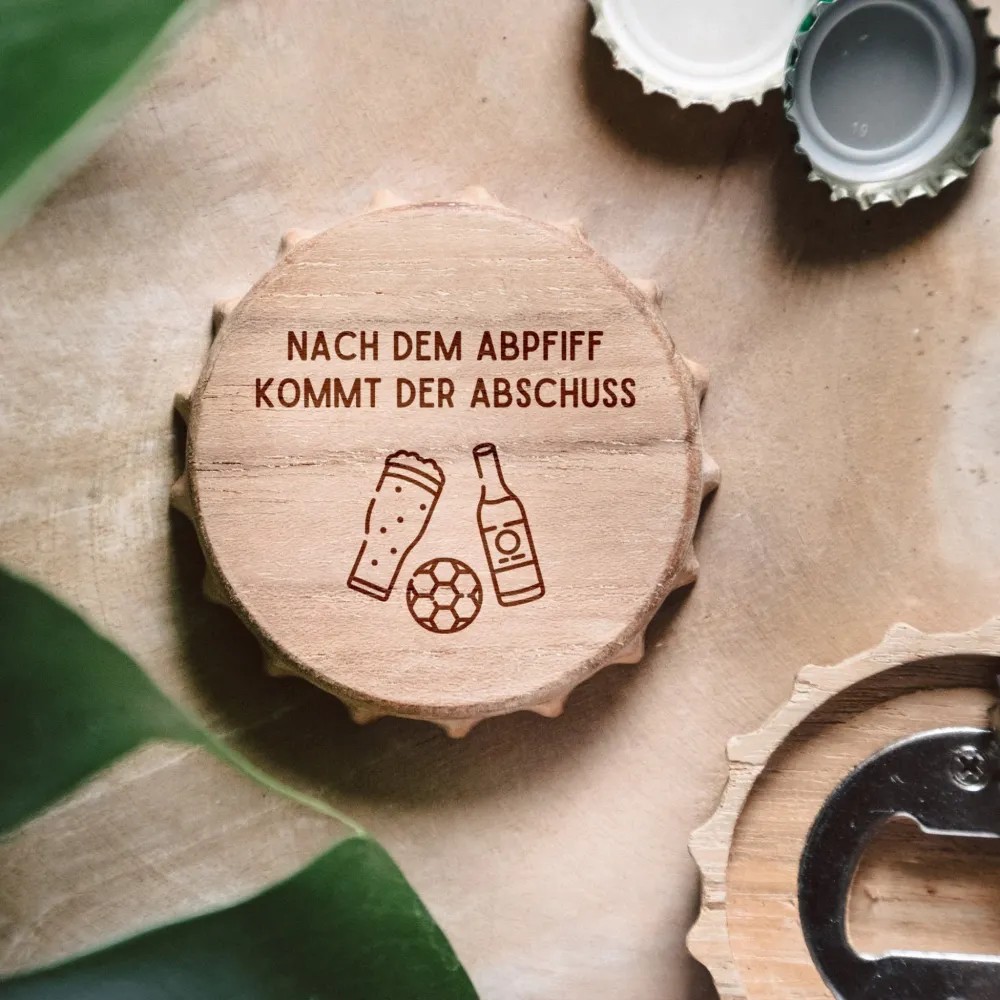 Bierdeckel Flaschenöffner - Abpfiff Abschuss