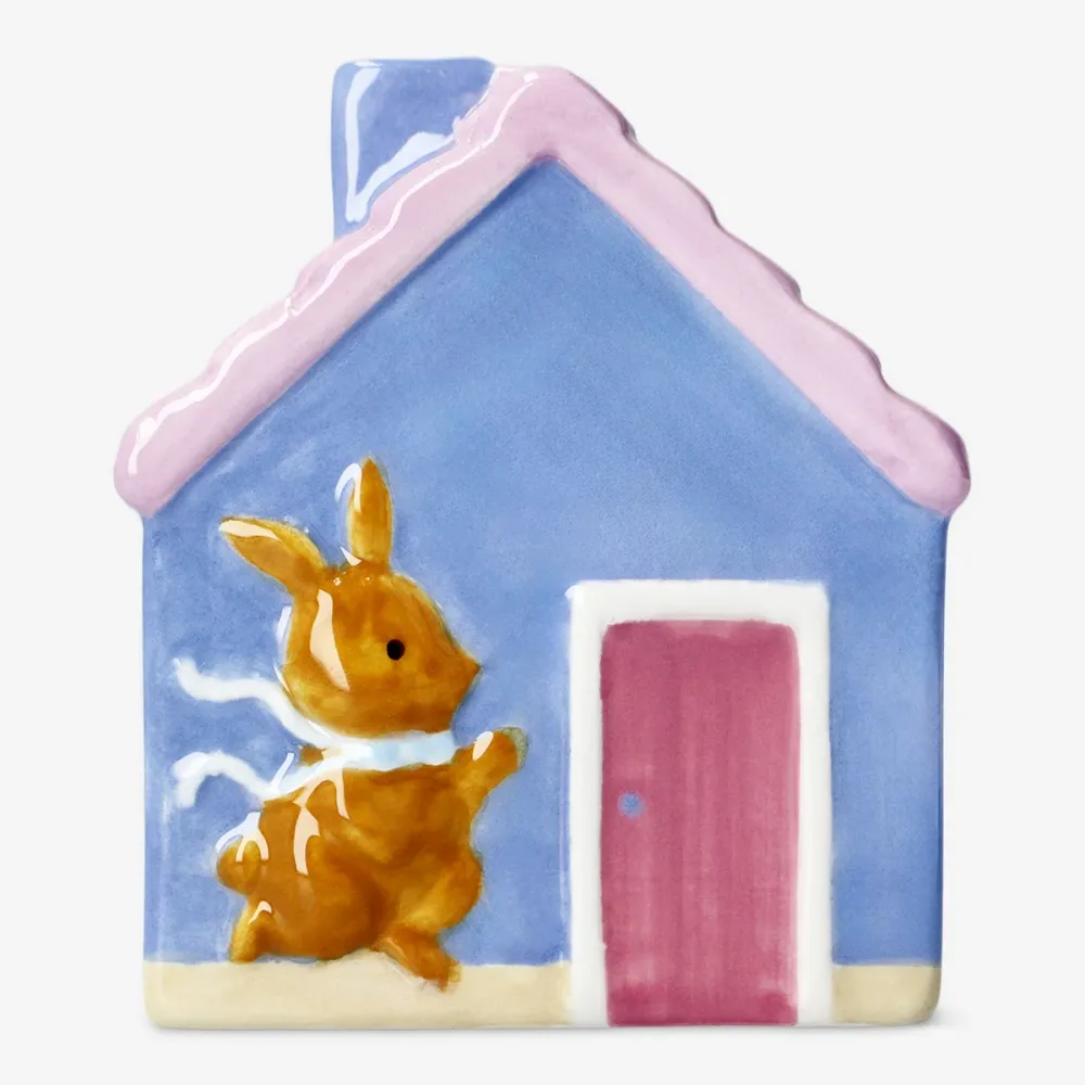Deko-Haus, blau - 11 cm