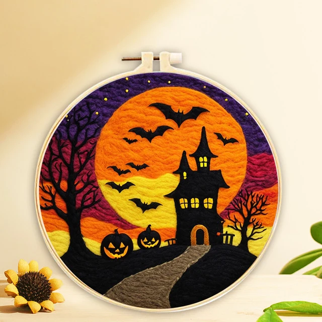 Nadelfilzen Niedliches Halloween-Haus
