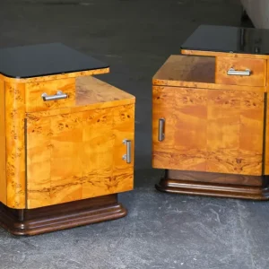 Vintage Nachttisch Set von 2 Art déco von unbekannt für unbekannt