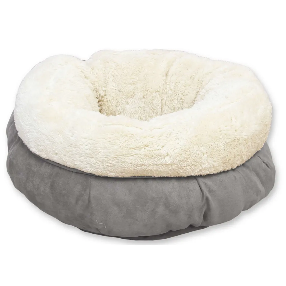 All Paws Donut Bett Lammfell Grau